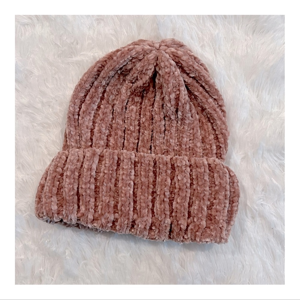 Pink Lily Chenille Mauve Beanie